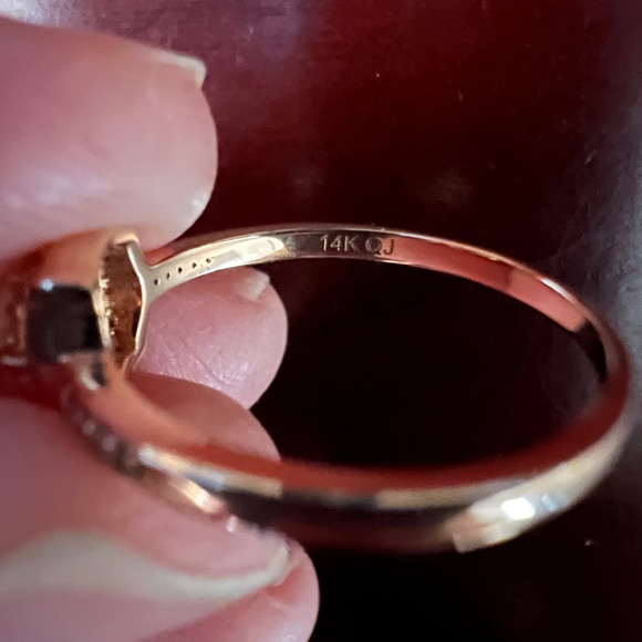 NEW Genuine Morganite & Diamond Ring 14K Rose Gold Size 7 - Picture 7 of 9